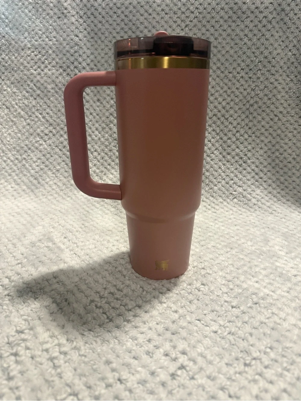 Stanley Pink Mug with Handle and Gold Logo